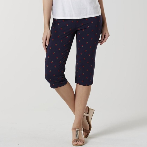 cherry capri leggings, size PL (Petite Large) - Picture 1 of 3